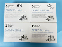 Load image into Gallery viewer, NEW UNUSED Lot of 14 Dentsply Sirona Zirconia + Dental CAD/CAM Milling Blocks