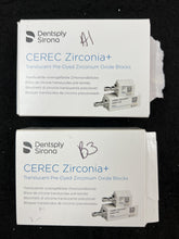 Load image into Gallery viewer, Lot of 26 Dentsply Sirona CEREC Zirconia+ Dental CAD/CAM Milling Blocks