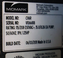 Load image into Gallery viewer, Midmark ClassicSeries CV6R Dental Vacuum Pump Operatory Suction Unit - BROKEN