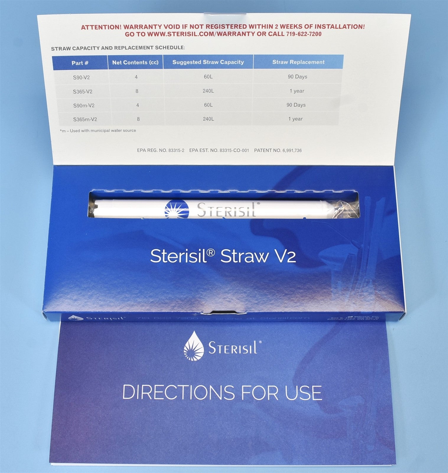 NEW UNUSED Sterisil Straw V2 Dental Waterline Disinfection Cartridge 3 product image