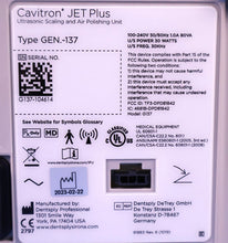 Load image into Gallery viewer, Dentsply Cavitron Jet Plus Gen 137 Ultrasonic Scaler Air Polisher w/ Foot Pedal