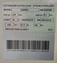 Load image into Gallery viewer, NEW/UNUSED Tuttnauer EZ9 Dental Autoclave Steam Sterilizer