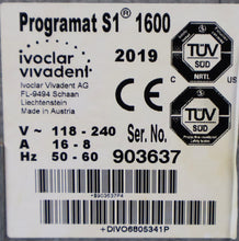 Load image into Gallery viewer, Ivoclar Vivadent Programat S1 Dental Restoration Furnace