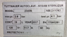 Load image into Gallery viewer, Tuttnauer 2340M Manual Autoclave Steam Instrument Sterilizer