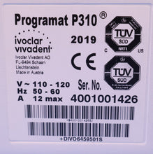 Load image into Gallery viewer, Ivoclar Vivadent Programat P310 Dental Furnace w/ Pump FOR PARTS