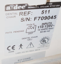 Load image into Gallery viewer, Adec 511 Dental Ergonomic Exam & Treatment Chair