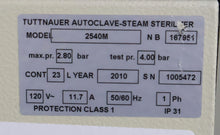 Load image into Gallery viewer, Tuttanuer 2540M Dental Manual Autoclave Steam Instrument Sterilizer
