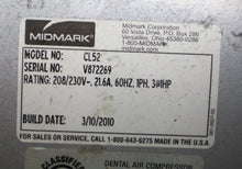 Load image into Gallery viewer, Midmark ClassicSeries PowerAir P52 Dental Air Compressor System SOLD AS IS