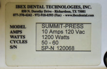 Load image into Gallery viewer, Ibex Dental Technologies Summit Press Pressing Furnace w/ Pump