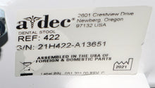 Load image into Gallery viewer, NEW UNUSED Adec 422 Dental Ergonomic Contoured Assistant Stool (2021)