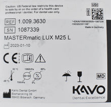 Load image into Gallery viewer, NEW UNUSED Lot of 3 KaVo MASTERmatic Lux M25L Dental Handpieces (2023)