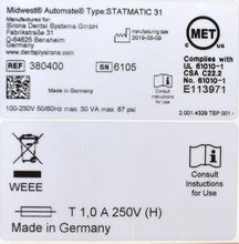 Load image into Gallery viewer, Midwest AutoMate Statmatic 31 Dental Handpiece Lubrication & Cleaning System