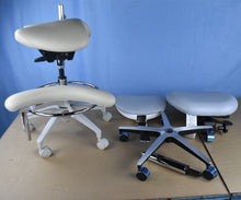 Load image into Gallery viewer, NEW UNUSED Lot of 2 Belmont Dental Ergonomic Doctor & Assistant Stools