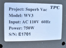 Load image into Gallery viewer, NEW UNUSED TPC Superb Vac/WV3 Dental Vacuum Pump Operatory Suction System