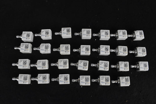 Lot of 27 Dentsply CEREC Zirconia+mono Dental CAD/CAM Milling Blocks