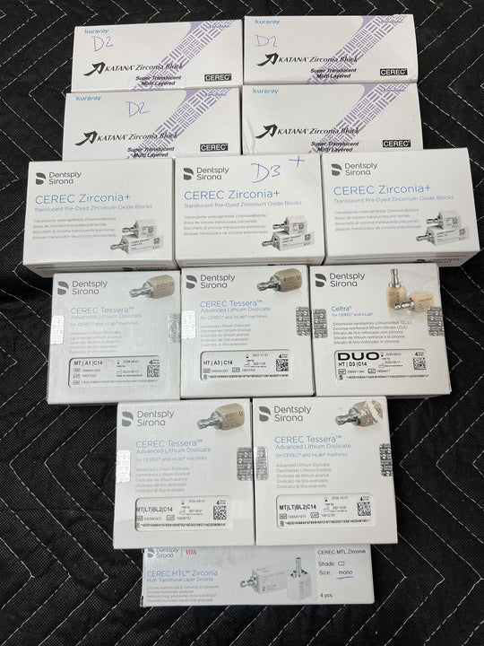 NEW UNUSED Lot of 41 Assorted Dental Dental Milling Blocks for CAD/CAM Dentistry