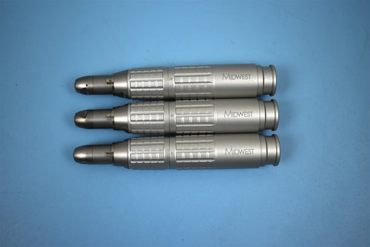 Lot of 3 Midwest Straight Nose Dental High Speed Handpiece Attachments