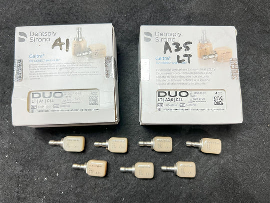 Lot of 15 Dentsply Sirona CEREC Celtra Dental Dentistry CAD/CAM Milling Blocks