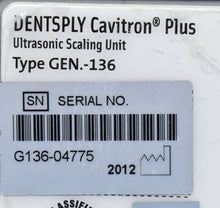 Load image into Gallery viewer, Dentsply Cavitron Plus Gen-136 Dental Ultrasonic Scaler System
