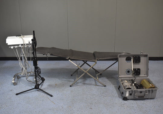 Aseptico AirPac II Compressor, CompriCart II, AseptiChair, Dental LED Light