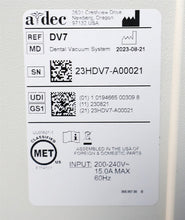 Load image into Gallery viewer, Adec Dual DV7 Smart Vac Dental Vacuum System 220V (2023)
