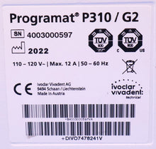 Load image into Gallery viewer, Ivoclar Vivadent Programat P310/G2 Dental Restoration Furnace
