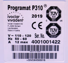 Load image into Gallery viewer, Ivoclar Vivadent Programat P310 Dental Restoration Furnace
