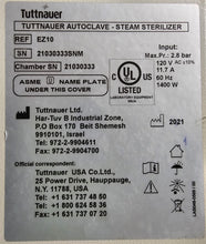Load image into Gallery viewer, Tuttnauer EZ10 Automatic Dental Autoclave Steam Sterilizer
