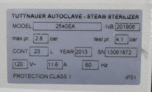 Load image into Gallery viewer, Tuttnauer EZ10 Fully Automatic Dental Autoclave Steam Instrument Sterilizer
