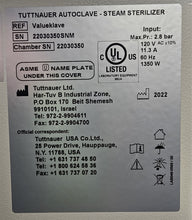 Load image into Gallery viewer, NEW Tuttnauer ValueKlave Manual Autoclave Dental Sterilizer (Cycle Count 2)
