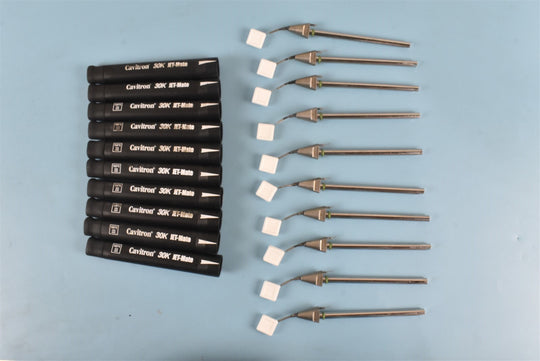 Lot of 10 Cavitron 30K Dental Handpieces + Accompanying Inserts & Cleaning Tools