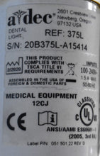 Load image into Gallery viewer, Adec 311 Dental Exam Chair with 541 12 O&#39;Clock Rear Delivery, 375L Exam Light

