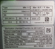 Load image into Gallery viewer, W&amp;H Lexa Dental Medical High-Performance Sterilizer 220V
