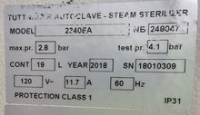 Load image into Gallery viewer, Tuttnauer EZ9 Autoclave - Dental Steam Instrument Sterilizer Year: 2018
