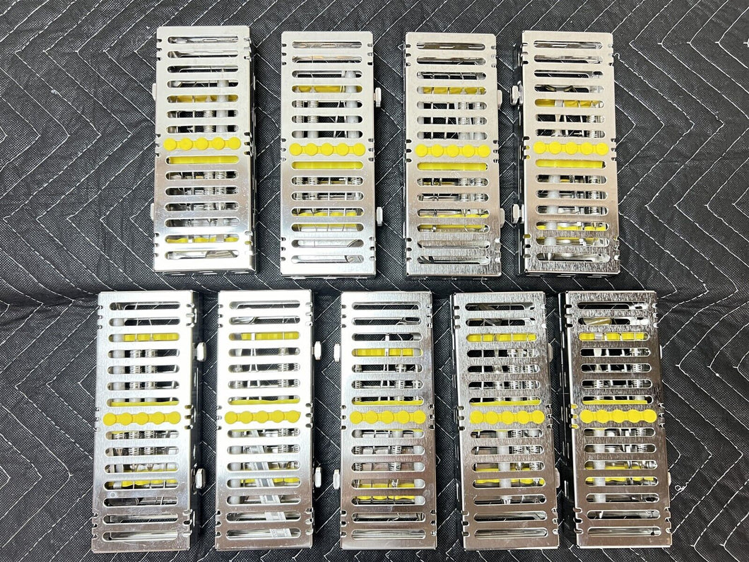 Lot of 9 Hu-Friedy Dental Basic Instrument Cassettes