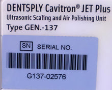 Load image into Gallery viewer, Dentsply Cavitron Jet Plus Gen 137 Ultrasonic Scaler/Air Polisher Unit
