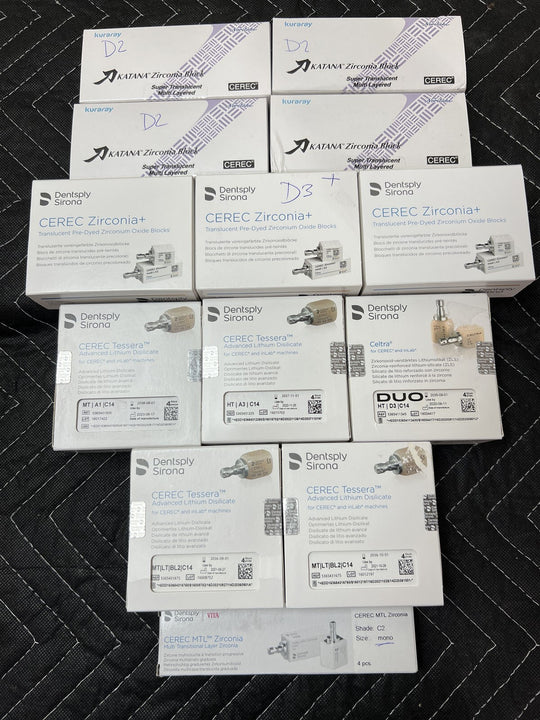 NEW UNUSED Lot of 41 Assorted Dental Dental Milling Blocks for CAD/CAM Dentistry