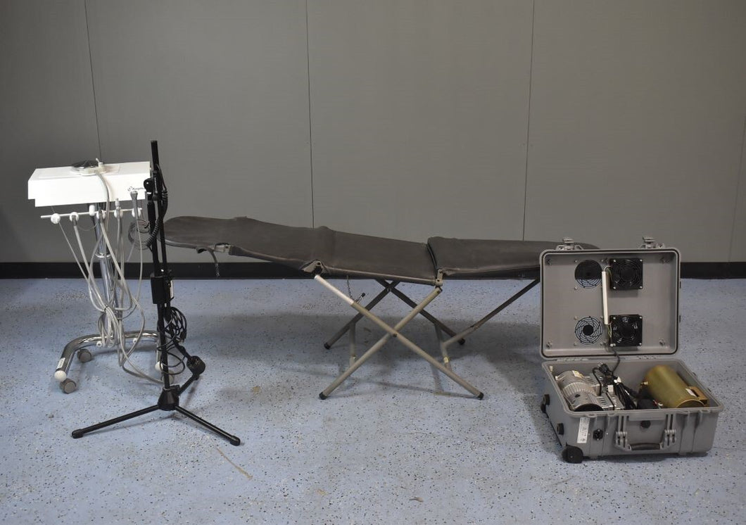 Aseptico AirPac II Compressor, CompriCart II, AseptiChair, Dental LED Light