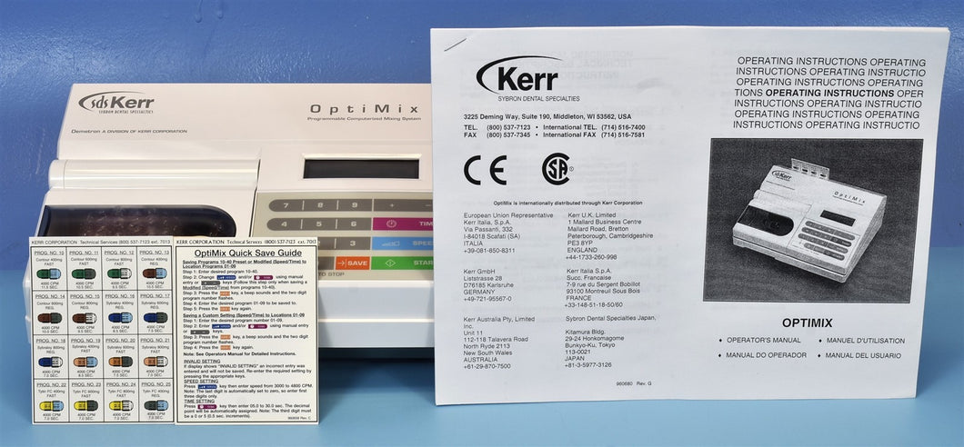NEW UNUSED Kerr OptiMix VCL 100 Dental Amalgamator Capsule Mixer