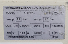 Load image into Gallery viewer, Tuttnauer 1730MKV Manual Autoclave Dental Steam Instrument Sterilizer
