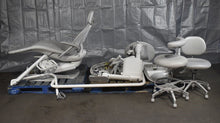 Load image into Gallery viewer, Adec 311 w/ 541 12 O&#39;Clock Rear Delivery, 375L Exam Light, 421 &amp; 422 Stools

