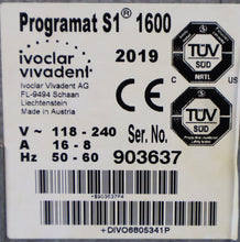Load image into Gallery viewer, Ivoclar Vivadent Programat S1 Dental Restoration Furnace
