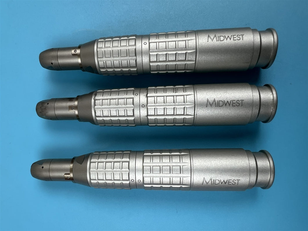 Lot of 3 Dentsply Midwest Straight Nosecone Dental Handpiece Attachments
