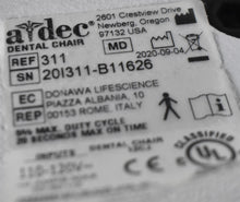 Load image into Gallery viewer, Adec 311 Dental Chair w/ 541 12 O&#39;Clock Rear Delivery, 375L Exam Light
