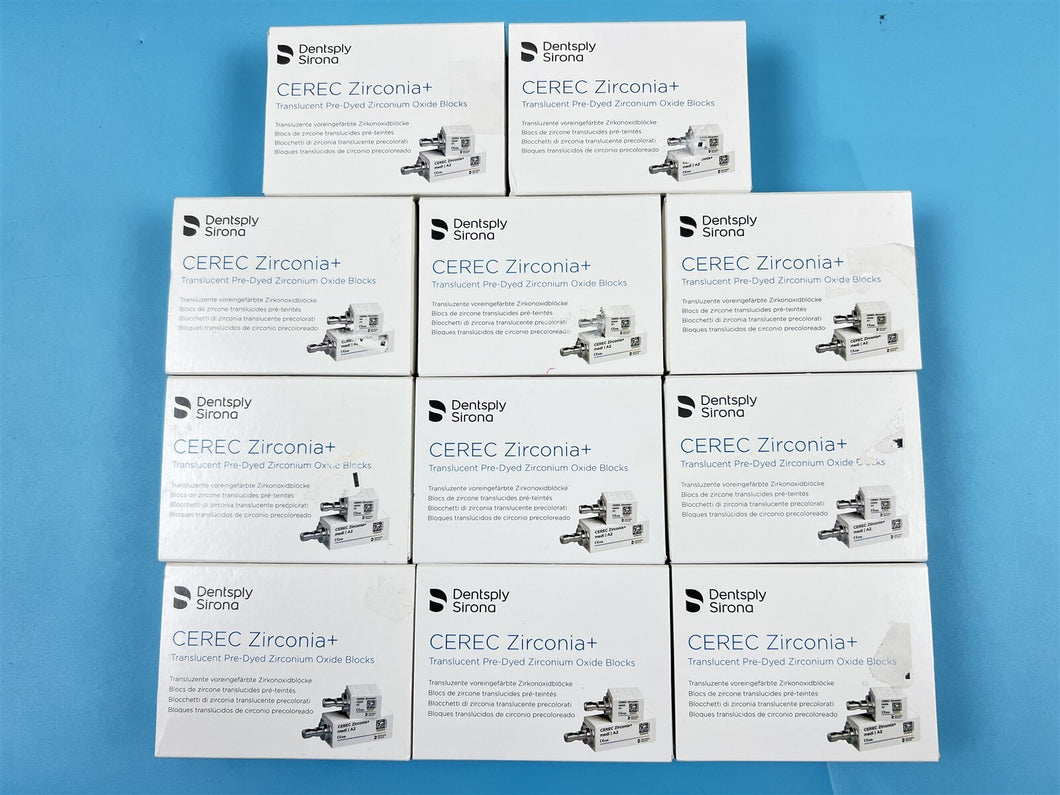 Lot of 31 Dentsply Sirona Zirconia + Mono CAD/CAM Milling Blocks