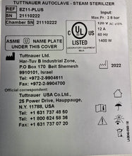 Load image into Gallery viewer, Tuttnauer EZ11-PLUS Dental Medical Sterilizer Instrument Sterilizing Unit
