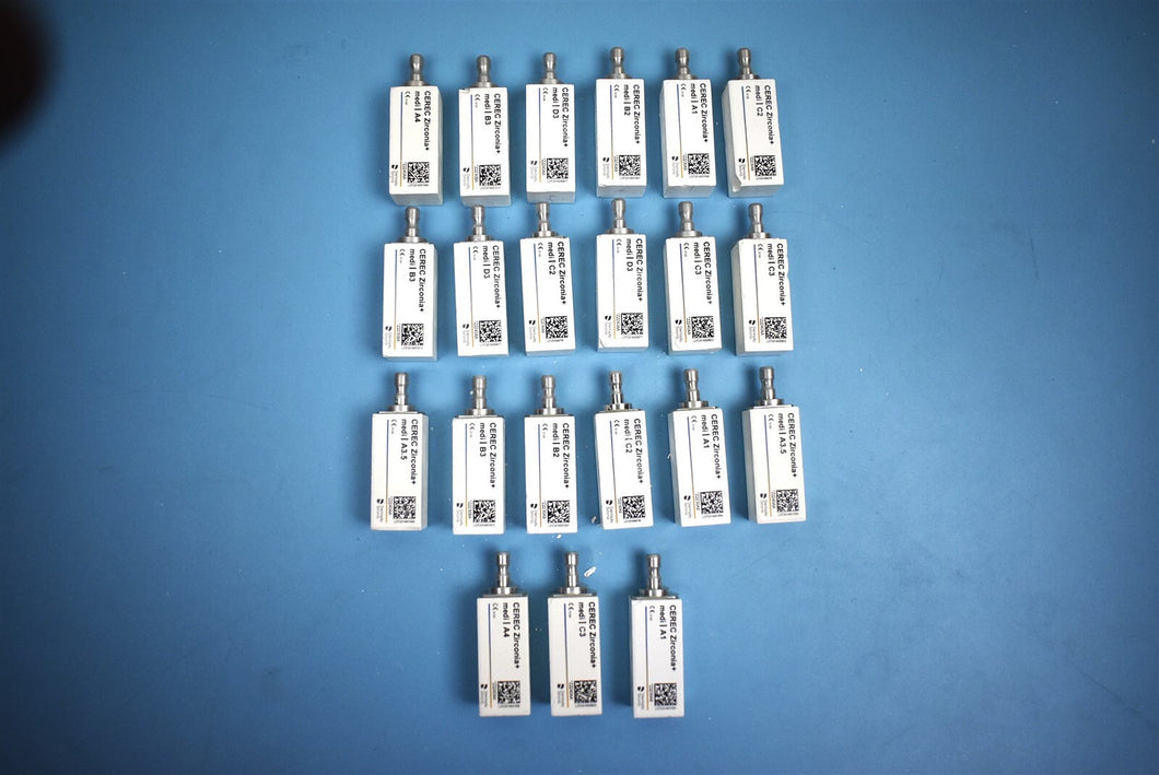Lot of 21 Dentsply Sirona Katana Dental Milling Blocks for CAD/CAM Dentistry