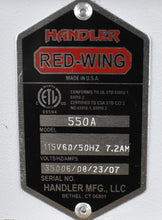 Load image into Gallery viewer, Handler Red-Wing 550a Porta-Vac Compact Under-Bench Dust Collector System
