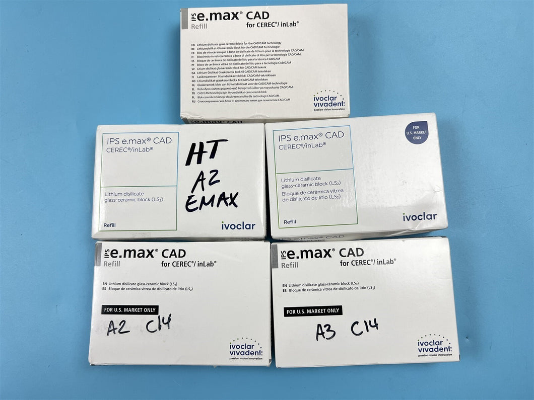 Lot of 20 Ivoclar Vivadent IPS E.Max Dental CAD/CAM Milling Blocks