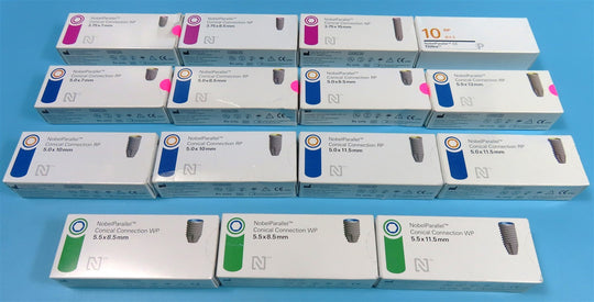 NEW UNUSED Lot of 15 Nobel Biocare NobelParallel Conical Connection Dental Implant Systems